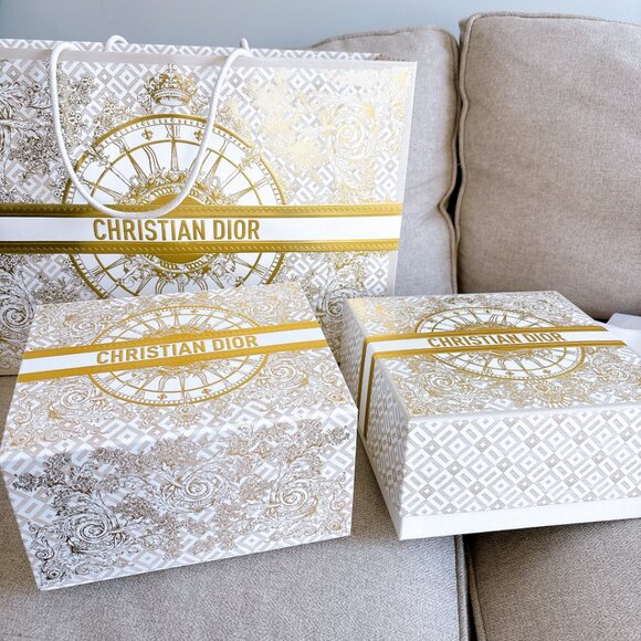 DIOR HOLIDAY PACKAGING, 2 BOXES, 2 BAGS, 2 RIBBO, TISSUE - Picture 8 of 10